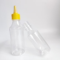 Bouteille distributrice en plastique pour huile d'olive, pâte d'assaisonnement et sauce, idéale pour le ketchup tomate