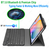 BT Ibrani Keyboard Case untuk Samsung Galaxy Tab A7 2020 10.4 10.1 2019 10.5 A6 2016 S7 S6 Lite S5e S4 10.5 Tablet Cover