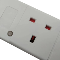 Multiprise 4 prises UK avec fiche Schuko EU 16A 250V, prise européenne vers rallonge britannique 4 prises