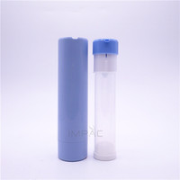 Flacon pompe airless rechargeable à double paroi pour lotion, 50 ml, base rotative