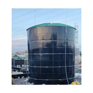 Vidro fundido ao tanque de aço para sistema de biogas para moinho de óleo de palma effluent (pome) e bolo decanter