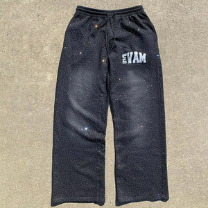 Pantalones Jogger de Hip Hop de Alta Calidad, Lavado Ácido, 500 g/m², Corte Regular, Pierna Ancha, Estilo Vintage, Algodón Grueso - Product Image 3