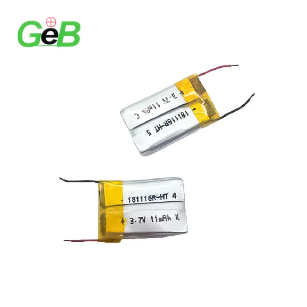 GEB Factory 181116 3.7V 12mAh piccola batteria ricaricabile ai polimeri di litio personalizzata per orologio Mobile 181116 Mini batteria 3.7V