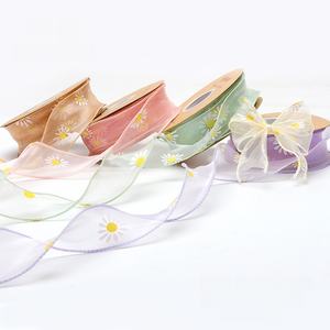 โบว์ผมลายคลื่นหางปลาเล็กๆ  วัสดุทำเครื่องประดับผม  ริบบิ้น DIY  ผ้าโปร่งหิมะ  ดอกไม้สด  ของขวัญ  วัสดุห่อขนม - Product Image 4