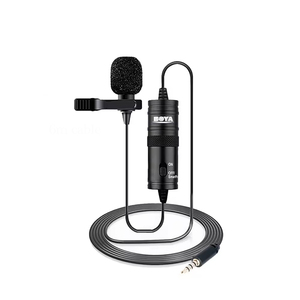 Microphone cravate à condensateur miniature BOYA BY-M1 pour podcast, omnidirectionnel, filaire, pour vlog, interview téléphonique, enregistrement sur appareil photo reflex numérique - Product Image 1
