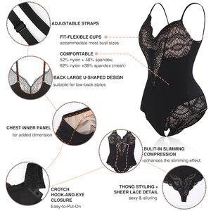 Custom Streetwear <strong>Bodysuit</strong> Tummy Control Shaper Hip Padding <strong>Shapewear</strong> Lace <strong>Shapewear</strong> <strong>Bodysuit</strong> <strong>Women</strong> Body Shaper - Product Image 3