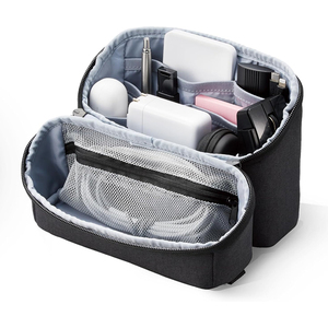 Pochette de rangement pour gadgets de voyage avec poignée, accessoire de rangement professionnel pour périphériques PC, câbles, grande capacité, matériau recyclé - Product Image 1
