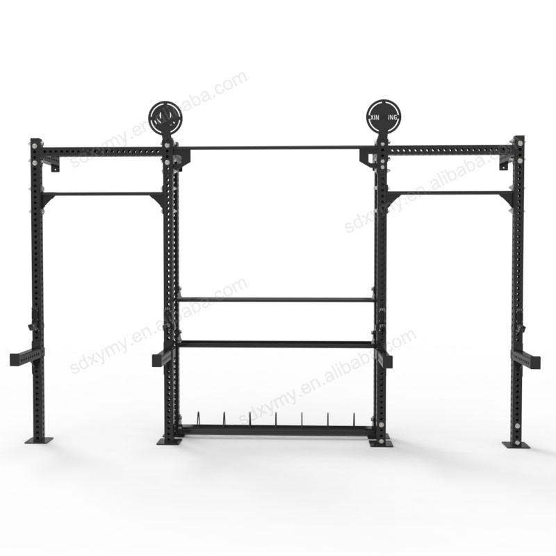 Wall Racking Strength Commercial Power Squat Rack Steel Durable Strength Training Gym Rig ...