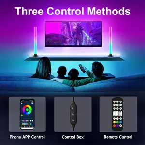 Smart LED Light Bars RGB Table Lights Ambiance Lighting With 3 Control Modes For Room PC TV Backlight - 2PCS