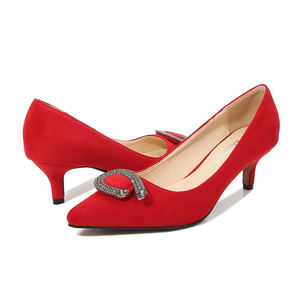 Chaussures à talons hauts de luxe pour femmes en gros, chaussures à talons hauts en daim, chaussures de soirée, chaussures de strip-teaseuse, talons hauts, chaussures classiques à bout pointu pour le bureau - Product Image 6