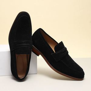 รองเท้าโลฟเฟอร์หนังกลับเบาะหนังวัวใส่สบาย, รองเท้าหนังแกะทั้งตัวหรือหนังวัวทั้งใบปิดแบบสวมสำหรับธุรกิจและชุดลำลอง - Product Image 6