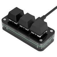 Mini clavier mécanique à 3 touches, clavier macro programmable, clavier de raccourcis personnalisé pour OSU, Photoshop, montage vidéo, LED