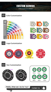 Fichas de Póker de Cerámica Personalizadas Directas de Fábrica, Ecológicas para Uso en Casinos, 43mm/39mm, Personalización Gratuita de Color, Denominación y Diseño - Product Image 4