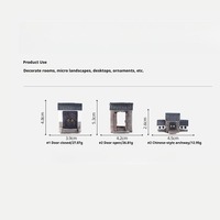 Figur Pintu Rumah Resin Mini untuk Lanskap Mikro Taman Peri DIY Bonsai Terarium dan Dekorasi Pot Bunga