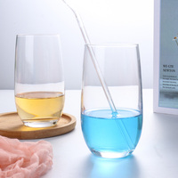 Tasses en verre à paroi simple de 14 oz et 15 oz, en borosilicate, faites à la main, personnalisables, pour café, vin et jus – Vente en gros