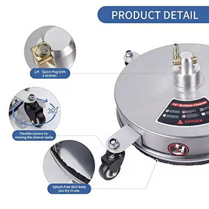 Nettoyeur <span class=keywords><strong>de</strong></span> surface pour nettoyeur haute pression 13 "Disque en acier inoxydable Nettoyeur puissant 4000psi avec roues - Product Image 4