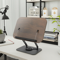 Support de livre rotatif avec page trombones support de livre de bureau réglable support pour ordinateur portable support pour ordinateur portable
