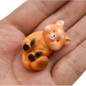 Weivista Poly Nhựa Bán Buôn Vườn Cỏ Trang Trí Màu Đỏ Gấu Trúc <span class=keywords><strong>Tanuki</strong></span> Bức Tượng Bức Tượng - Product Image 3