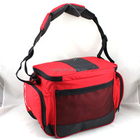 Sac de pêche moderne en polyester 600D avec fermeture éclair, taille 6 pouces et bandoulière réglable
