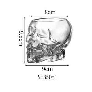 Vasos de cristal de calavera electrochapados de alta calidad, cabeza de Calavera de Cristal, copa de vino <span class=keywords><strong>Vodka</strong></span>, copa para beber, taza de cristal de cerveza - Product Image 6