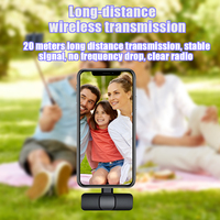 Pour iPhone 17 16 Microphone Lavalier Sans Fil Portable pour Enregistrement Audio Vidéo Mini Micro pour Diffusion en Direct Gaming Android