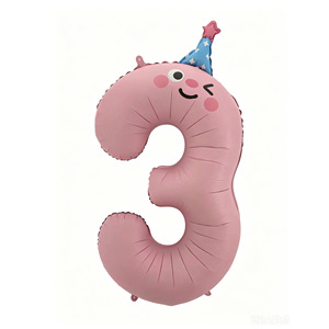 Vente en gros de nouveaux ballons en feuille d'aluminium de 40 pouces avec des chiffres de 0 à 9 en forme de <span class=keywords><strong>smiley</strong></span> de dessin <span class=keywords><strong>animé</strong></span> pour la décoration de fête d'<span class=keywords><strong>anniversaire</strong></span> ou de baby shower - Product Image 5