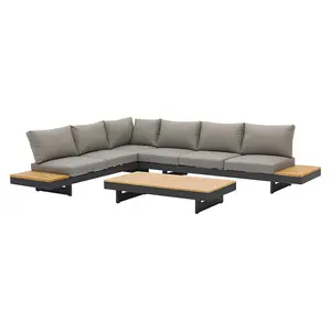 YASN LuxuryTeak Wood Garden Furniture Adjustable Lounge Sofa Set With Teak Coffee Table