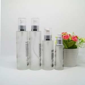 Luxury Cosmetics Packaging Glass Bottle Sets Empty Glass Cream Jar and Pump <b>Spray</b> Bottle Skin Care Set Face Cream Lotion Bottle - Product Image 2