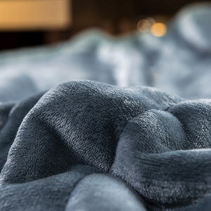 Coral Fleece Blanket Thick Warm Rectangular Solid Color Polyester Fiber Home Use <b>Bed</b> <b>Sofa</b> Air Conditioner Single Size - Product Image 4