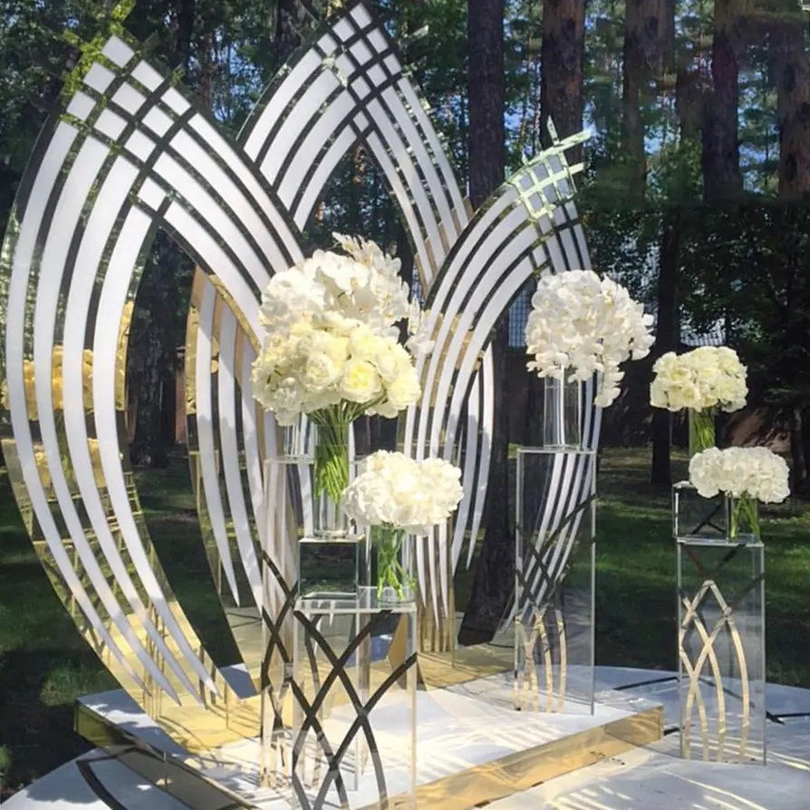 Cortinas de PVC en forma de hoja para decoración de boda