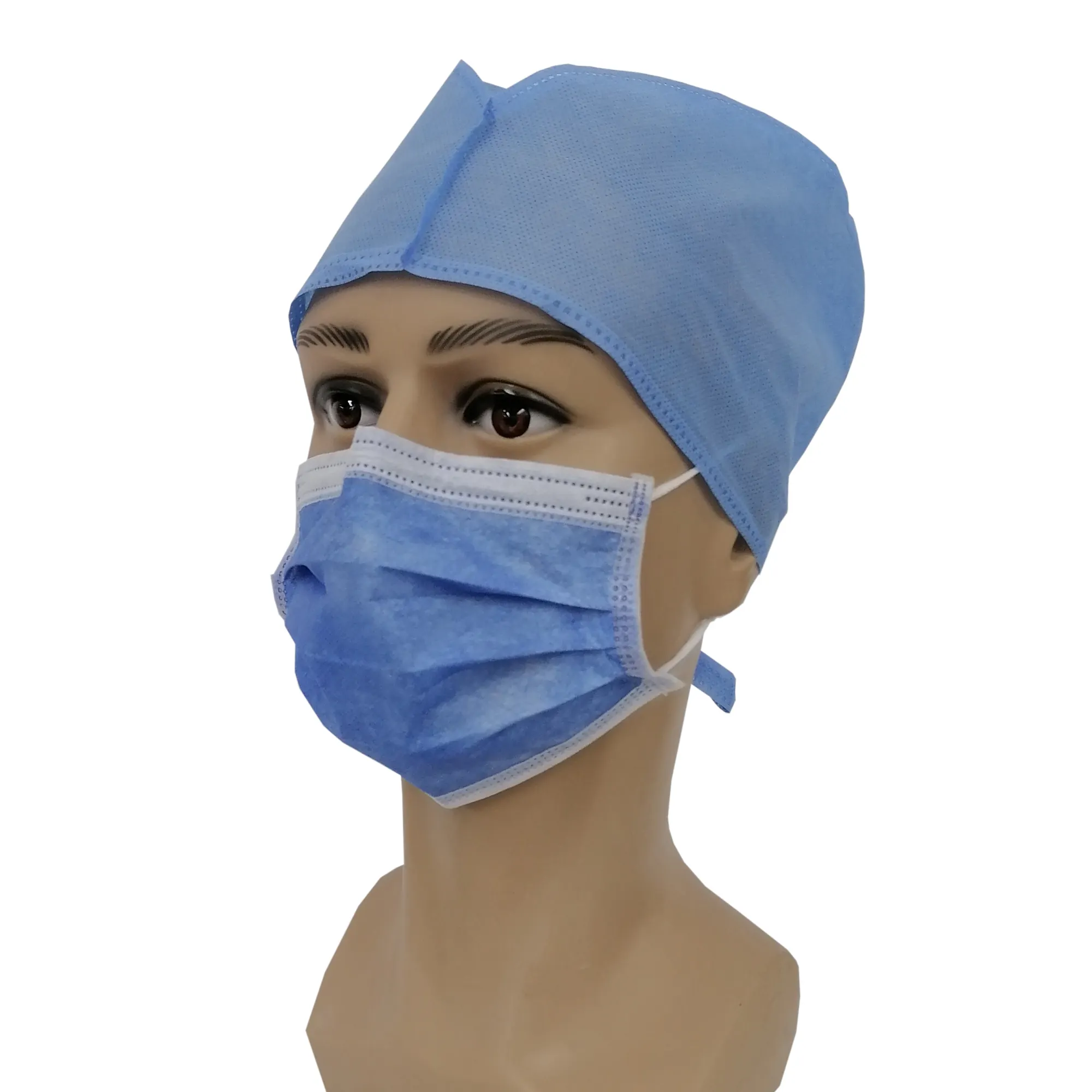 Máscara facial não tecida de 3 camadas por atacado, máscara facial médica descartável de alta qualidade e preço baixo