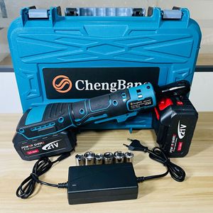 3/8" Portable Cordless Ratchet Wrench Handle Right Angle Gear Wrench Rechargeable <b>Torque</b> Wrenches With Socket <b>Set</b> - Product Image 6