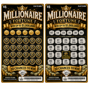 Billet de loterie à gratter personnalisable pour jeu promotionnel, impression sécurisée des données, code-barres, numéro de série, billet de loterie - Product Image 1