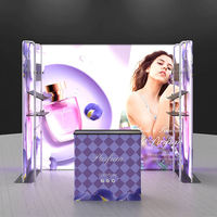 Panneau publicitaire rétroéclairé pour salon professionnel, tour lumineuse pour exposition, événements extérieurs, enseignes lumineuses LED en tissu SEG, mur d'affichage lumineux