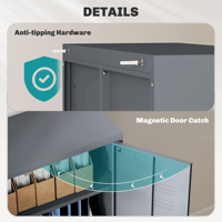 Meuble de rangement en acier pour la maison ou le bureau, armoire verrouillable avec portes, étagères réglables et pieds réglables