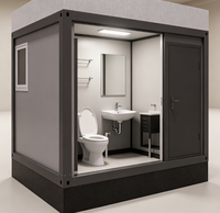 Unité de toilettes préfabriquée multi-compartiments détachable en acier galvanisé pour chantier de construction, camp de travailleurs