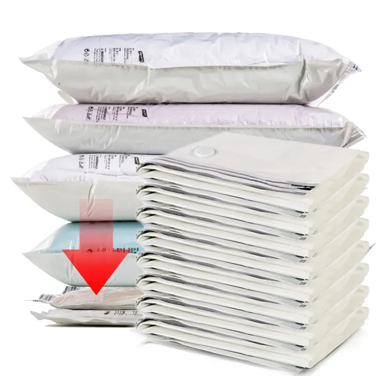 Eco-Friendly Space Saver Storage Large Plastic Clothes Bedding Blanket Compressed Flat Vacuum Bag