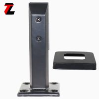 Base de fixation pour balustrade en verre en acier inoxydable SS2205 de qualité construction commerciale, pour terrasse d'hôtel contemporaine, charge lourde