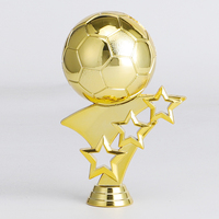 Penjualan Terbaik sepak bola ABS berlapis emas dengan bagian trofi sepak bola Topper bintang dengan kustomisasi GZ97
