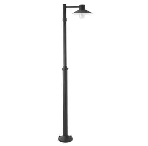 Hot Dip Galvanised Lund Post Light 1xE27 in Black