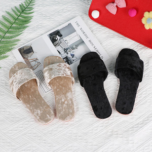 Vestido <span class=keywords><strong>de</strong></span> noche <span class=keywords><strong>de</strong></span> terciopelo nupcial para mujer, boda para <span class=keywords><strong>zapatillas</strong></span>, suela blanda, Color sólido, antideslizante, verano, fabricante al por mayor, una palabra - Product Image 2
