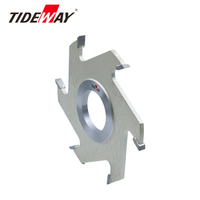 Kepala Pemotong Rebate CNC Tideway 6 Flutes TCT Carbide untuk Bingkai Pintu & Cetakan Kabinet, Peralatan Pertukangan Kayu OEM/ODM Baja Paduan HRC93