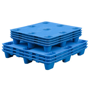 Blow Molded Nine Legged Plastic Pallet Thickened Flat <b>Moisture</b> Proof Warehouse Logistics Forklift Use 2.0T Dynamic Load - Product Image 2