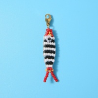 Nouvelle Collection Européenne et Américaine : Pendentif Poisson Mignon en Perles Colorées, Série DIY Faite Main en Pierre Naturelle, Style Simple et Élégant