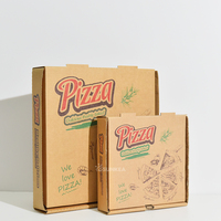 Boîtes à pizza personnalisées en carton ondulé avec logo, recyclables et jetables pour usage alimentaire