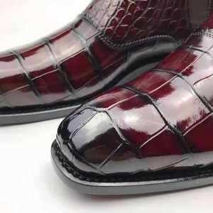 Goodyear populaire robes élégantes alligator hommes chaussures en cuir de crocodile Chelsea bottes hommes affaires bureau fête bottes pour hommes - Product Image 4