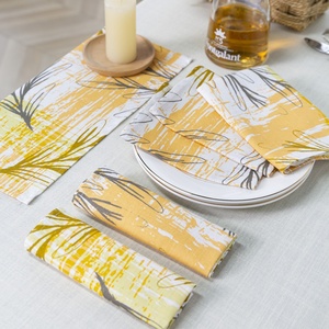 100% Cotton Printed Table Napkin Custom Logo Dinner Napkin for Hotel Restaurant Banquet Supply - Product Image 1