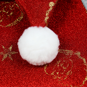 Chapeaux <span class=keywords><strong>de</strong></span> Père Noël scintillants <span class=keywords><strong>de</strong></span> haute qualité, écologiques et doux, pour la décoration des fêtes <span class=keywords><strong>de</strong></span> Noël - Product Image 3