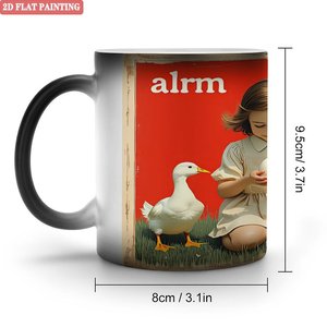 Mug à changement de couleur noir givré 11oz en céramique vierge pour sublimation - Product Image 1