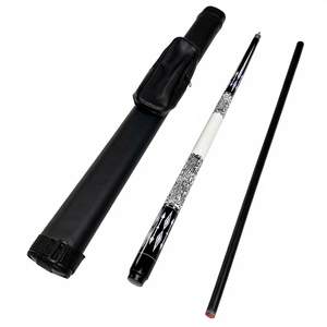 Taco <span class=keywords><strong>de</strong></span> Billar <span class=keywords><strong>de</strong></span> Cabeza Grande Tipo Split con Mango <span class=keywords><strong>de</strong></span> Madera Reforzado con Fibra <span class=keywords><strong>de</strong></span> Vidrio <span class=keywords><strong>de</strong></span> 12 mm para Billar <span class=keywords><strong>de</strong></span> Nueve Bolas, Color Negro, Venta al por Mayor - Product Image 1